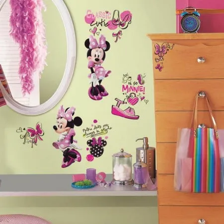 disney minnie mouse wall stickers with gems
