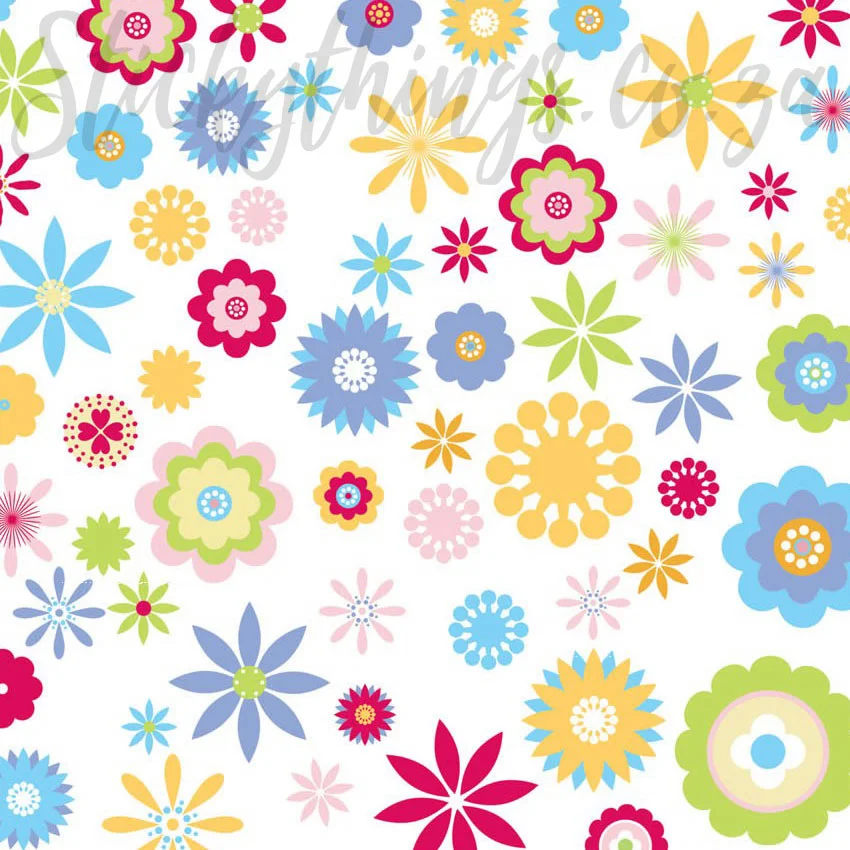 Bright Flowers Wall Stickers - Roommates Flower Power Wall Decals - Image 2