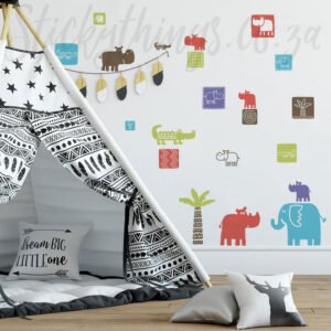 Funky Jungle Wall Stickers in colour