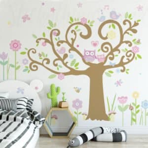 Giant Owl Tree Wall Art Decal