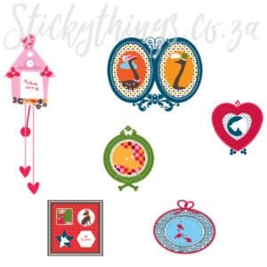 Retro Colourful Photo Frames Decal