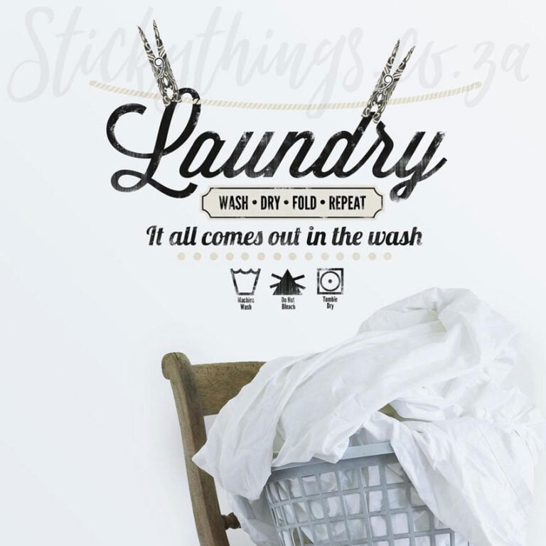 laundry room wall sticker
