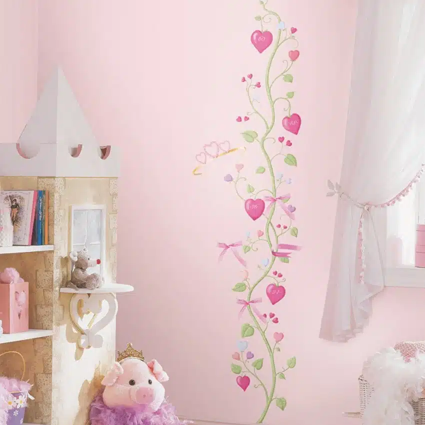 little princess growth chart wall decal