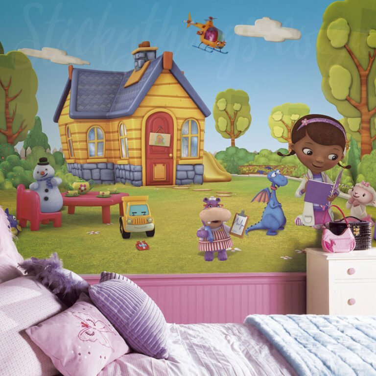 Doc McStuffins Disney Wall Mural in kids bedroom