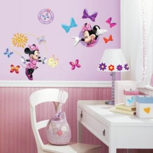 Disney Minnie Mouse wall decals in pinks and other colours