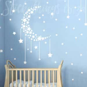 Moon of Stars Wall Decal in nursery
