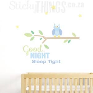 Owl Branch Wall Decal in nursery