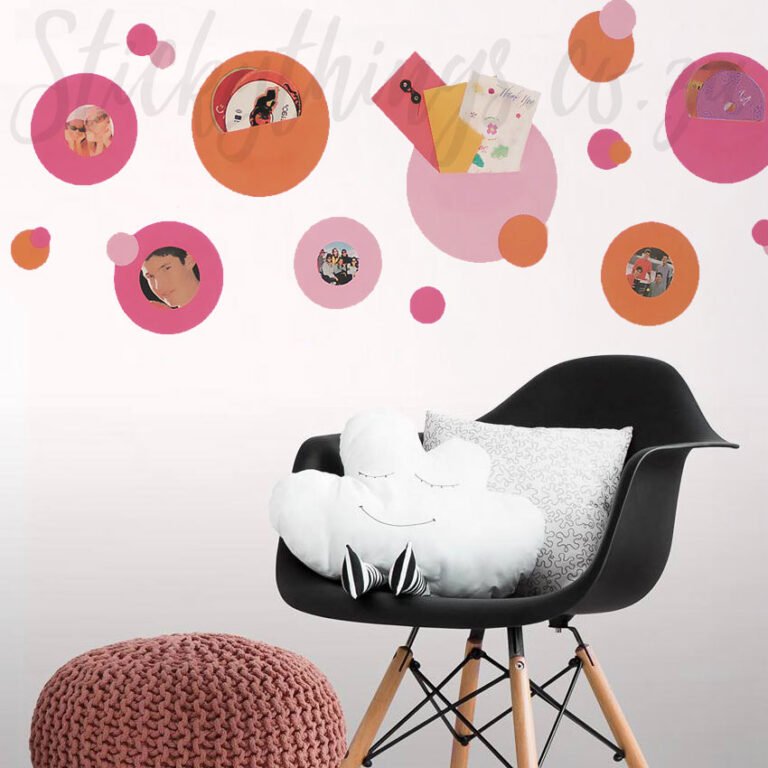 Orange and Pink Wallpockets Stickers