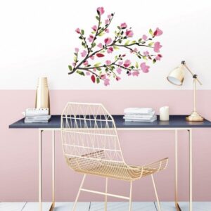 Pink Watercolour Branch Decal