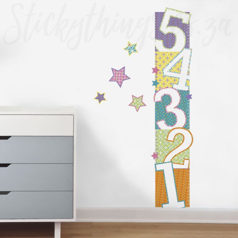 Numbers Playroom Growth Chart Decal