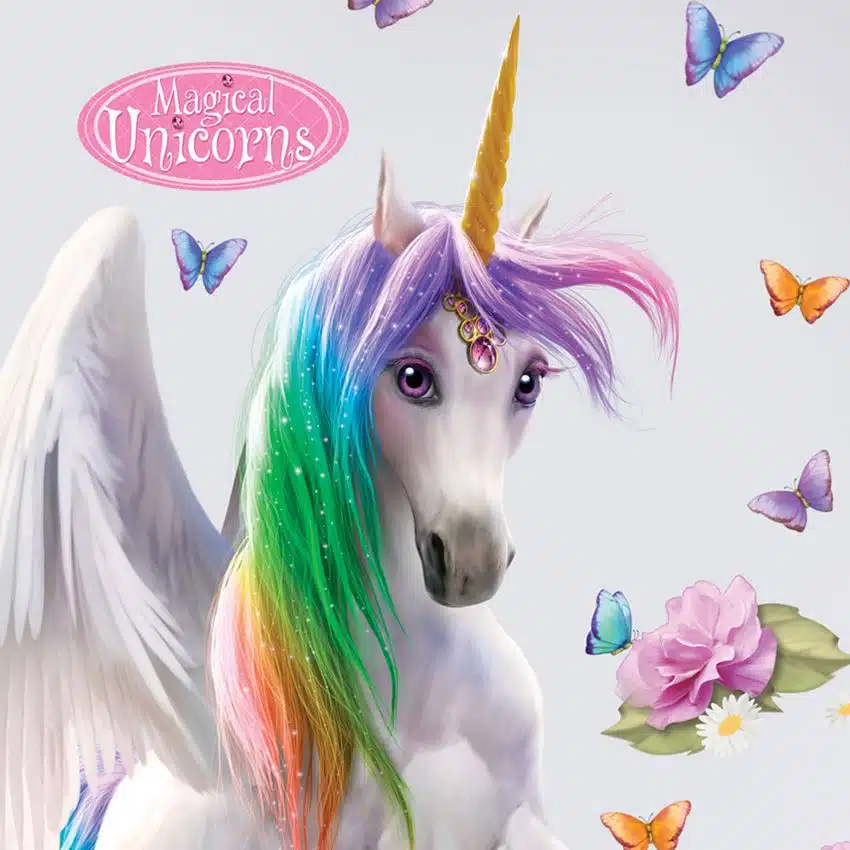 Giant Unicorn Wall Decal - Magical Unicorn Large Character Sticker - Image 2