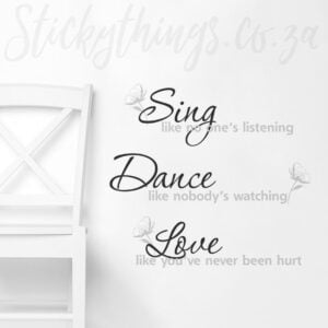 Sing Dance love wall sticker