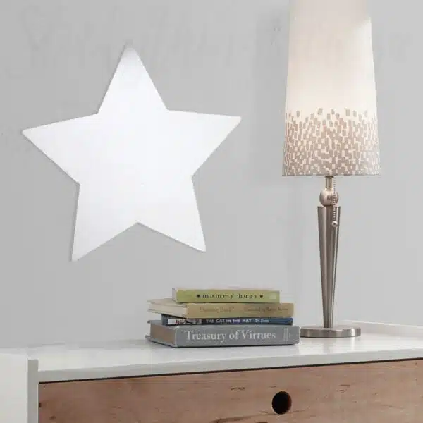 Star Shaped Mirror Wall Sticker above desk
