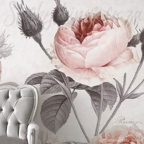 French Botanical Watercolour Mural - Floral La Maison Wall Mural - Image 5
