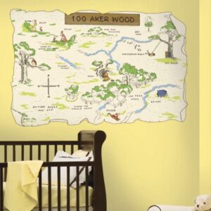This image features our Disney Winnie the Pooh Map Decal