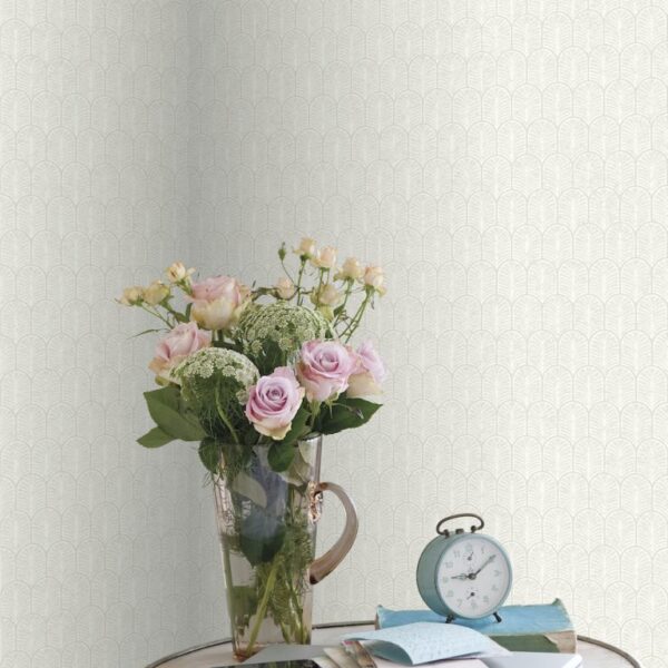 Beige and Cream Arch Wallpaper Lifestyle