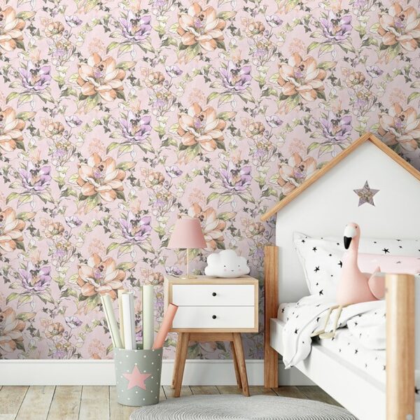 Fairy flowers Wallpaper Detail Pink