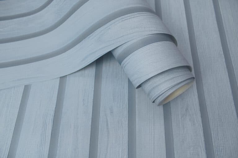 Wood Panelling Wallpaper Blue Roll