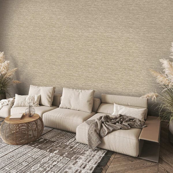 Crushed Satin Beige Wallpaper