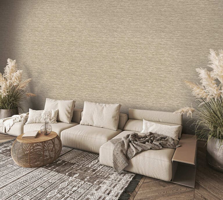 Crushed Satin Beige Wallpaper